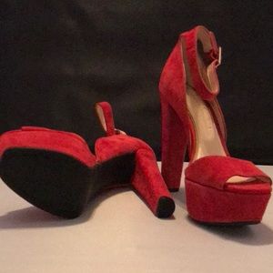 Jessica Simpson Red Suede Heels